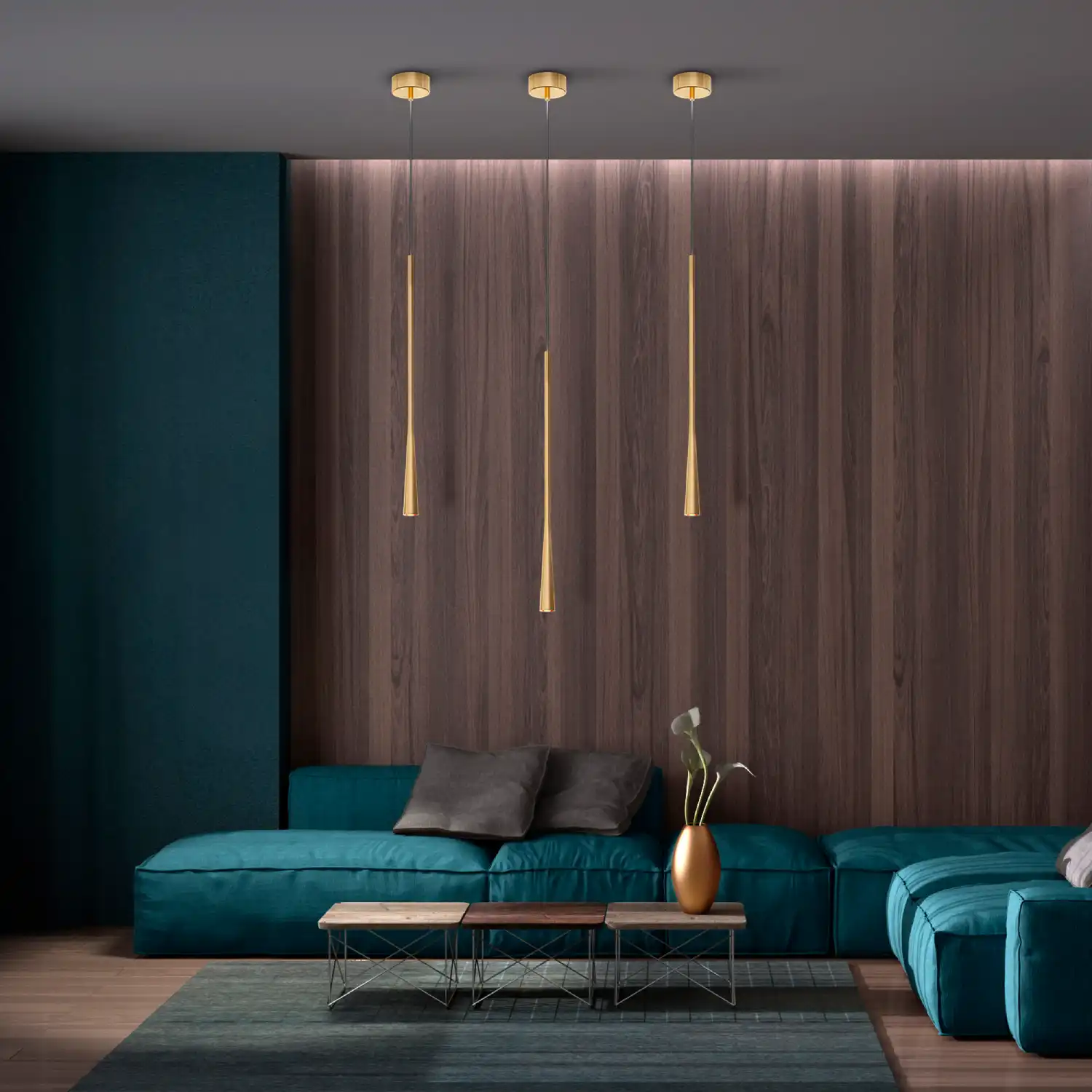 Lampa Wisząca Elysia 1xLED Złota PL0121-GD